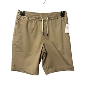 GAP Kids Pull On Shorts Khaki Cotton Blend Elastic Waist Drawstring Size XL